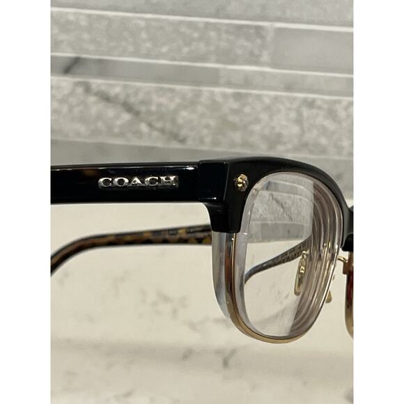 Coach Women’s Eyeglasses HC 6098 Black / Gold Dark Tortoise FRAMES ONLY - READ** - Picture 6 of 9
